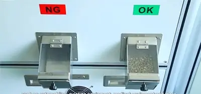 Separate outlet for OK or NG products